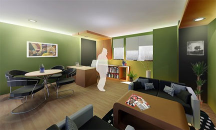 Interior view of office design